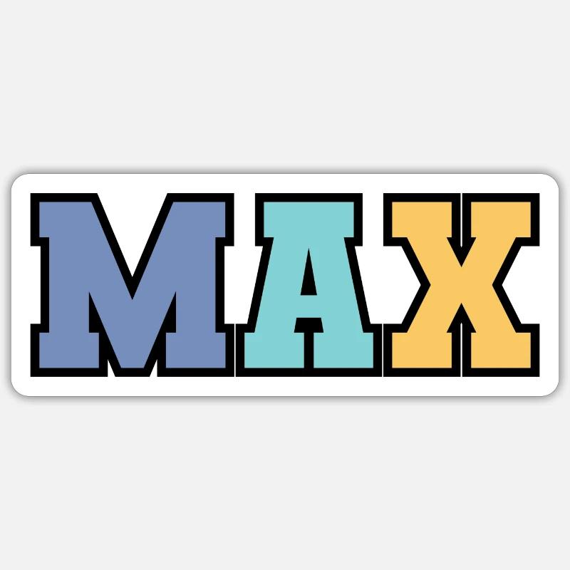 Name - Max Sticker Größe S (10 x 10 cm)