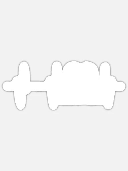 Motorrad - Sticker Größe S (10 x 10 cm) - Mattweiß