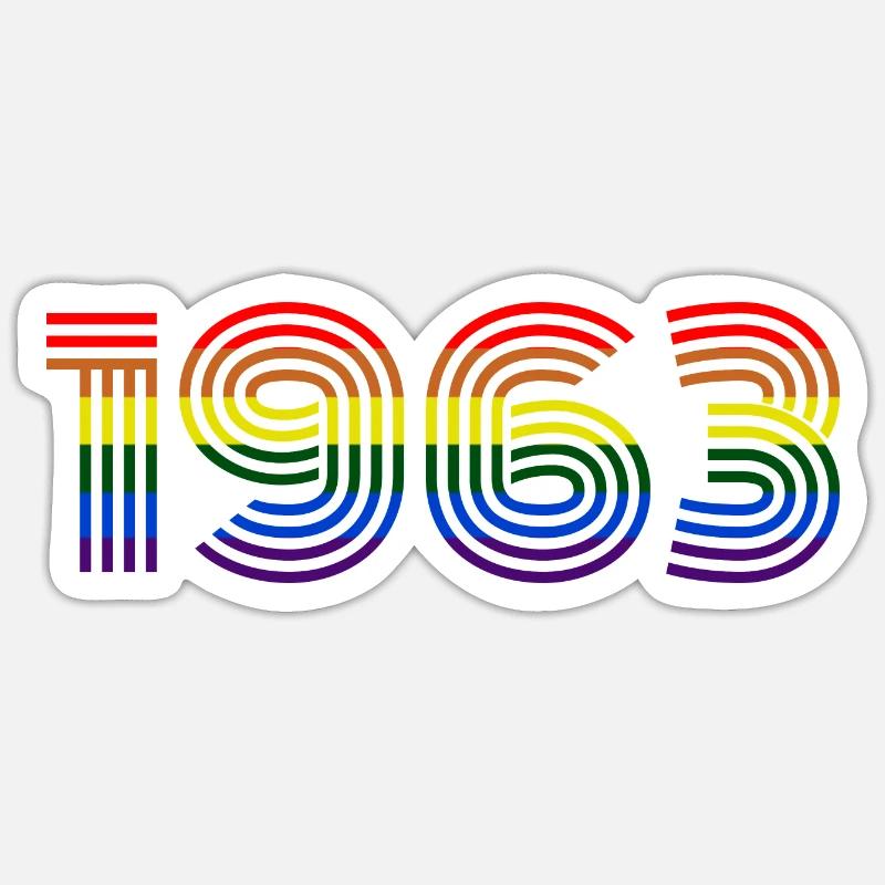 1963 - Sticker Größe S (10 x 10 cm) - Mattweiß