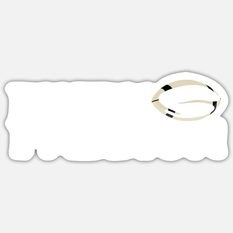 Rugby - Sticker taille S (10 x 10 cm) - blanc mat