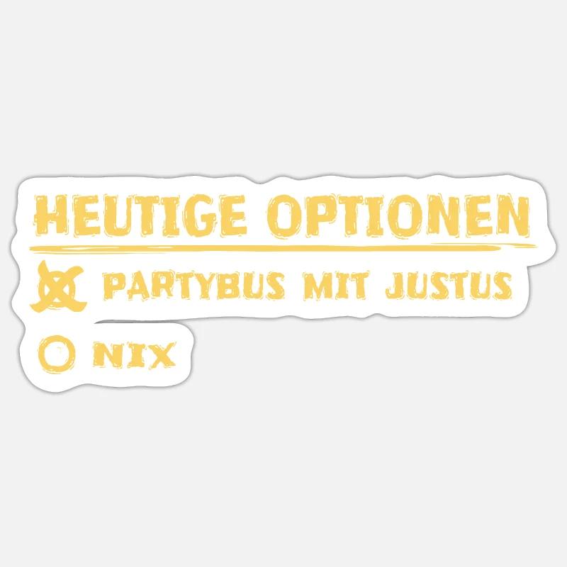 First name justus Sticker size S (10 x 10 cm)
