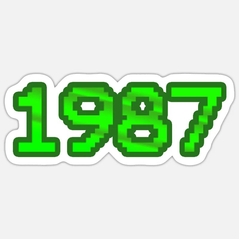 1987 - Sticker taille S (10 x 10 cm) - blanc mat