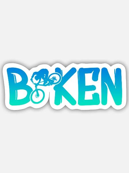 Fahrrad Bike Biker - Sticker Größe S (10 x 10 cm) - Mattweiß