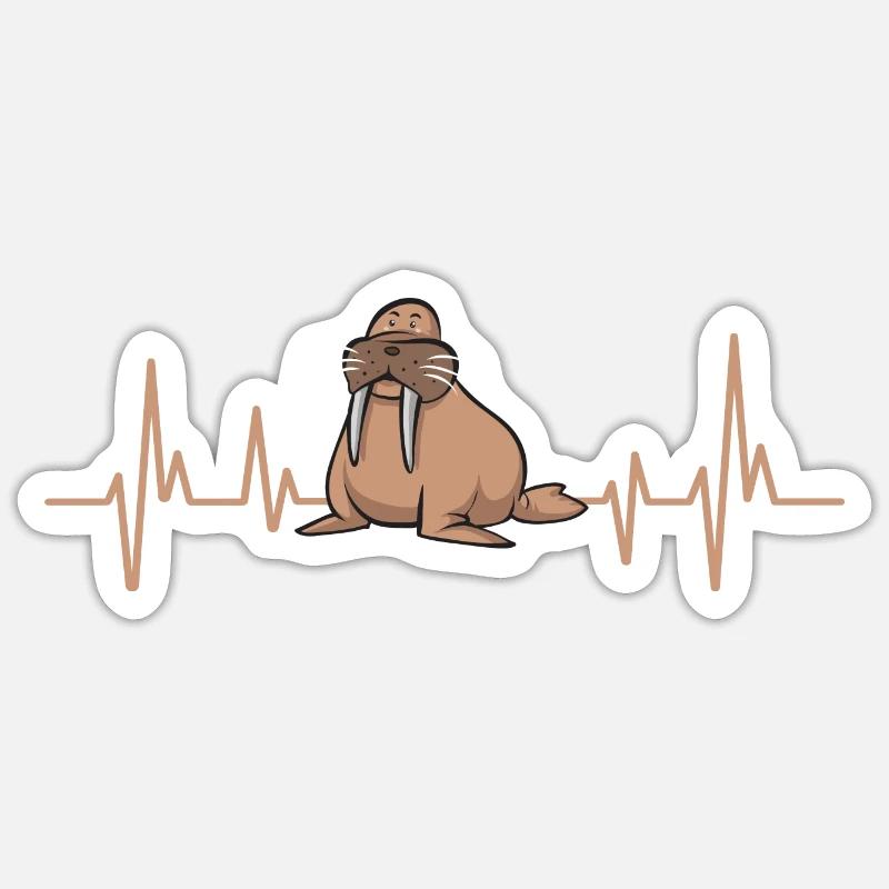 Walrus Sticker size S (10 x 10 cm)