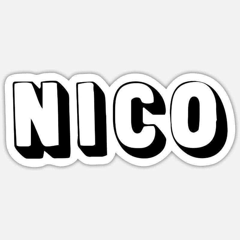 Nom - Nico Sticker taille S (10 x 10 cm)