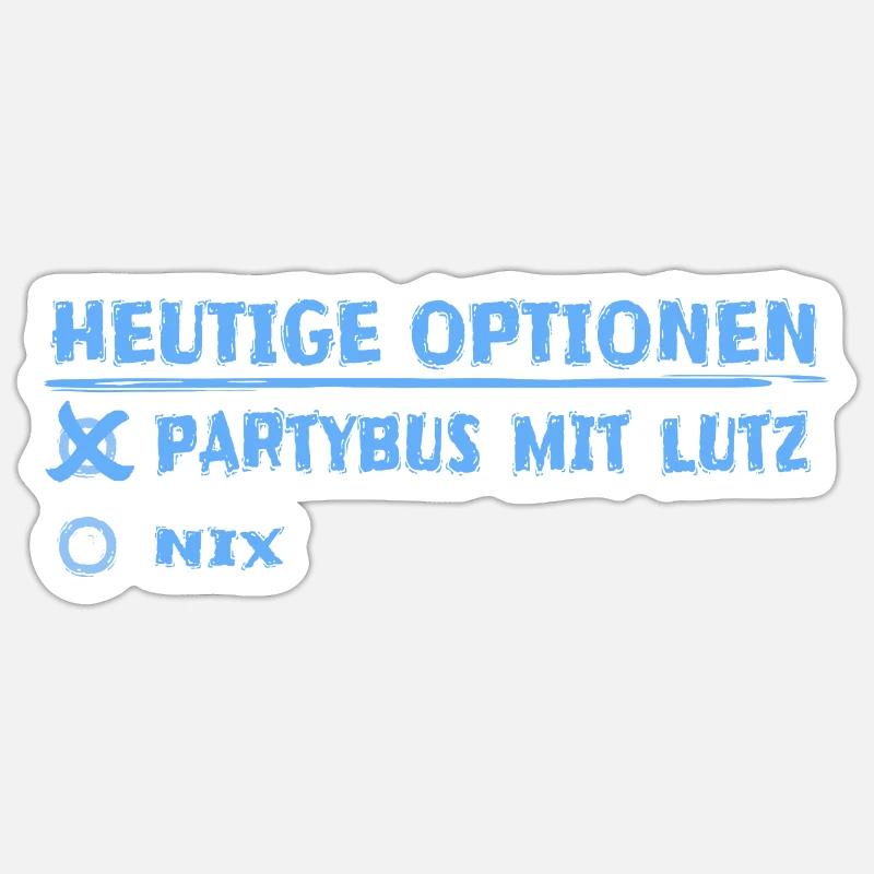 lutz comme prénom - Sticker taille S (10 x 10 cm) - blanc mat