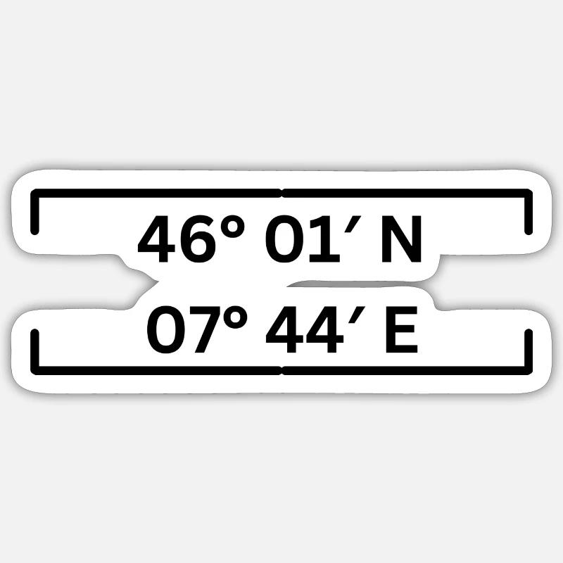 Coordinates Zermatt Minimalist Sticker size S (10 x 10 cm)