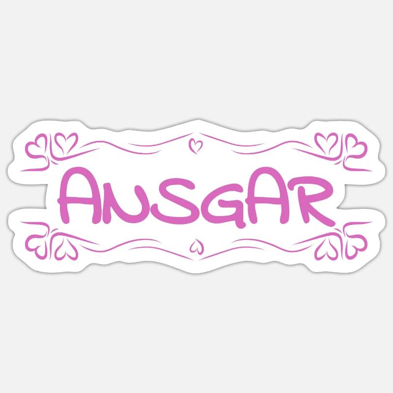Name Ansgar Sticker Größe S (10 x 10 cm)