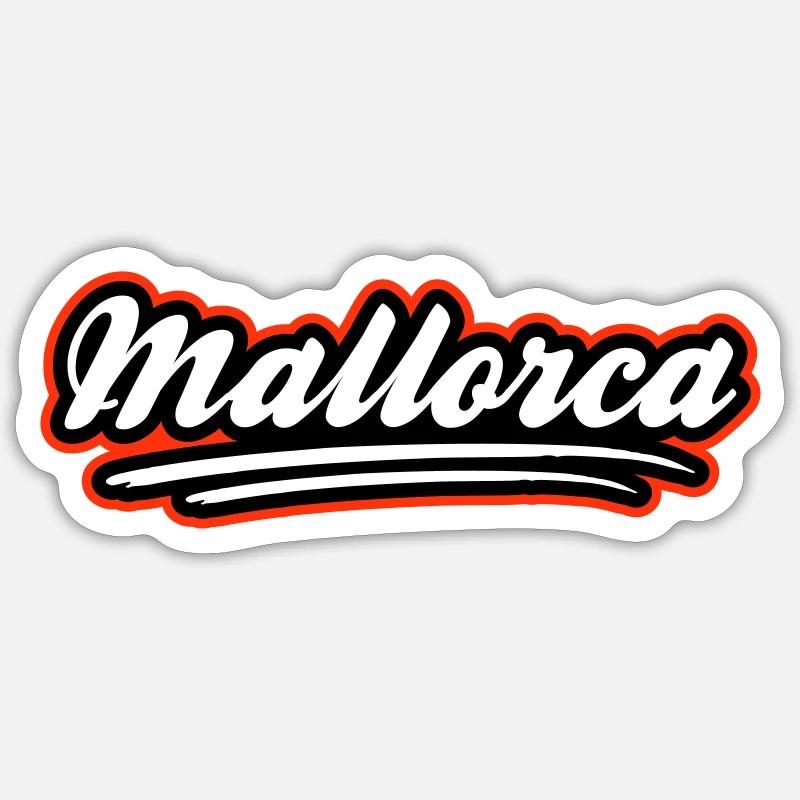 Mallorca Stylish - Sticker size S (10 x 10 cm) - white matte
