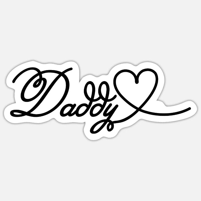 Papa - Sticker Größe S (10 x 10 cm) - Mattweiß