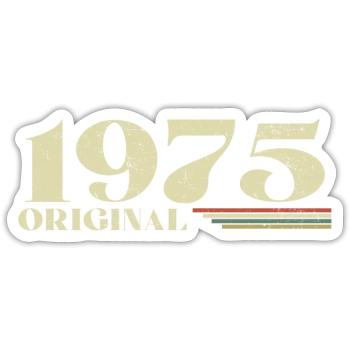 Original 1975 Vintage 1975 Anniversary 1975 Retro - Sticker size S (10 x 10 cm) - white matte - Front