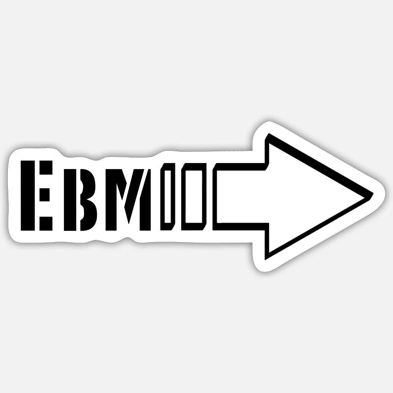 pfeil EBM - Sticker Größe S (10 x 10 cm) - Mattweiß