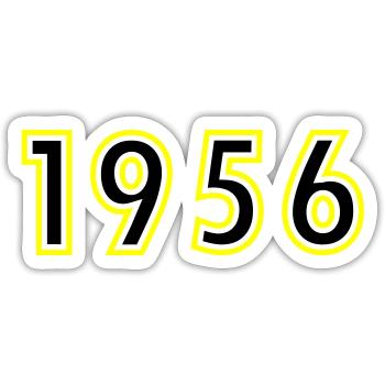1956 Year Birthday - Sticker size S (10 x 10 cm) - white matte - Front