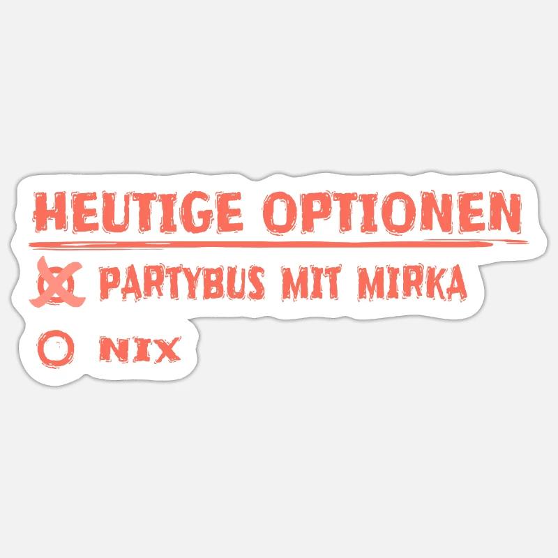 Vorname mirka - Sticker Größe S (10 x 10 cm) - Mattweiß