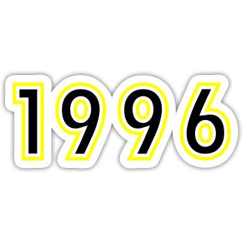 1996 Year Birthday - Sticker size S (10 x 10 cm) - white matte - Front