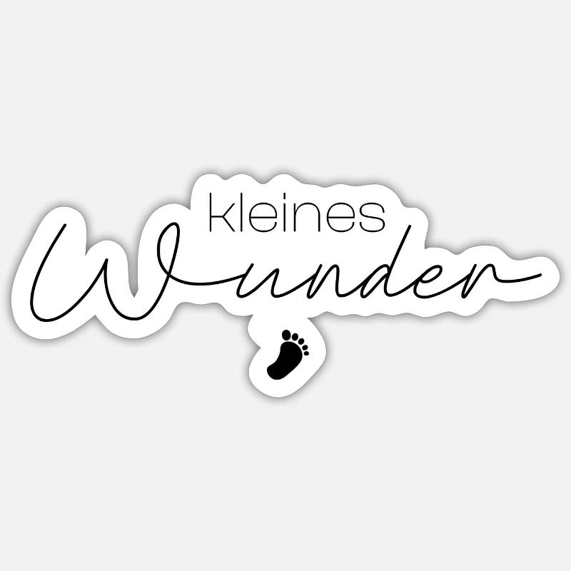Kleines Wunder - Sticker Größe S (10 x 10 cm) - Mattweiß