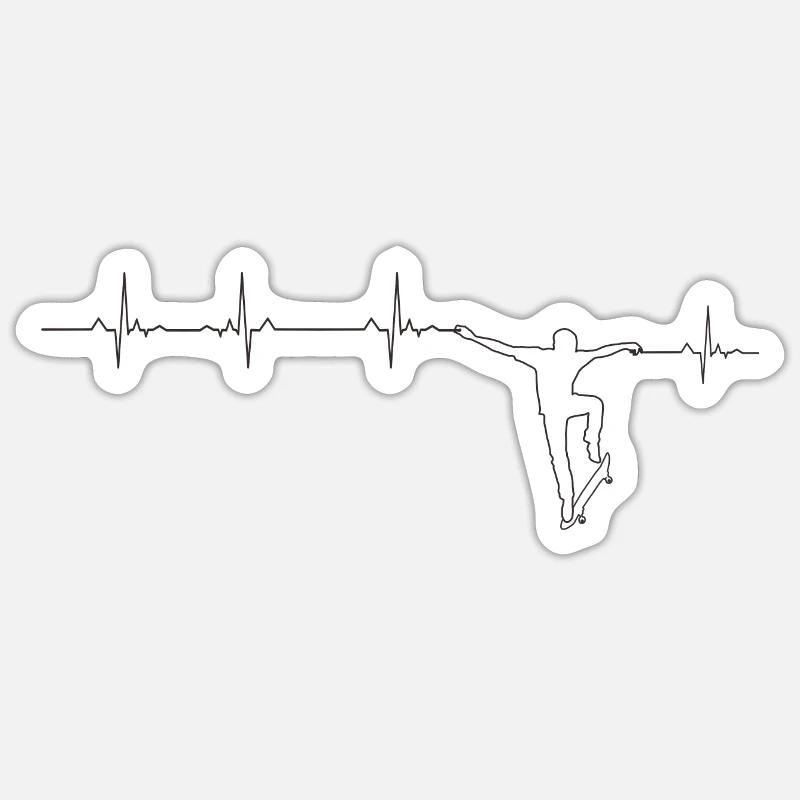skateboard - Sticker size S (10 x 10 cm) - white matte