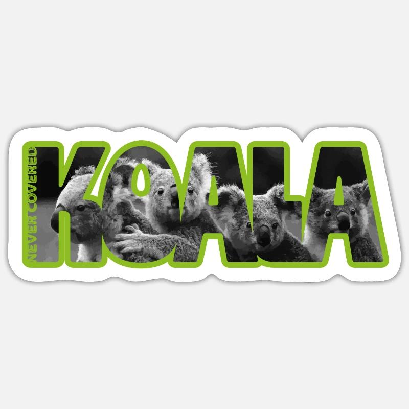Koala - Sticker Größe S (10 x 10 cm) - Mattweiß