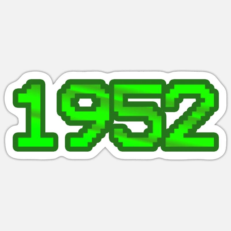1952 - Sticker size S (10 x 10 cm) - white matte