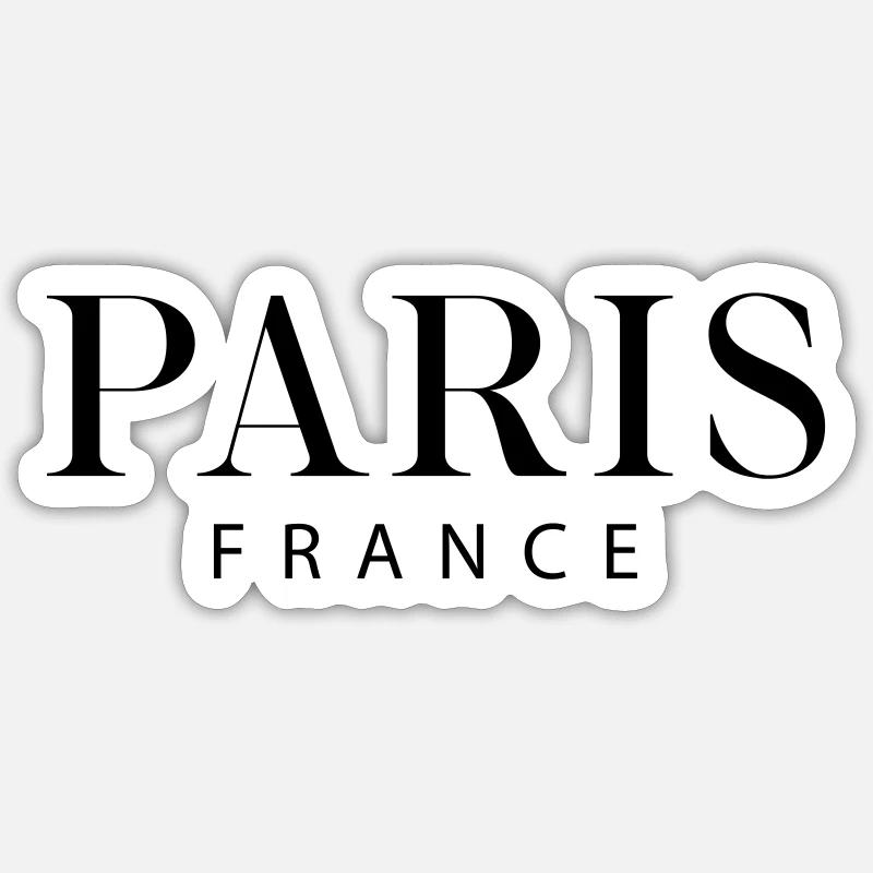 Paris - France - Sticker taille S (10 x 10 cm) - blanc mat