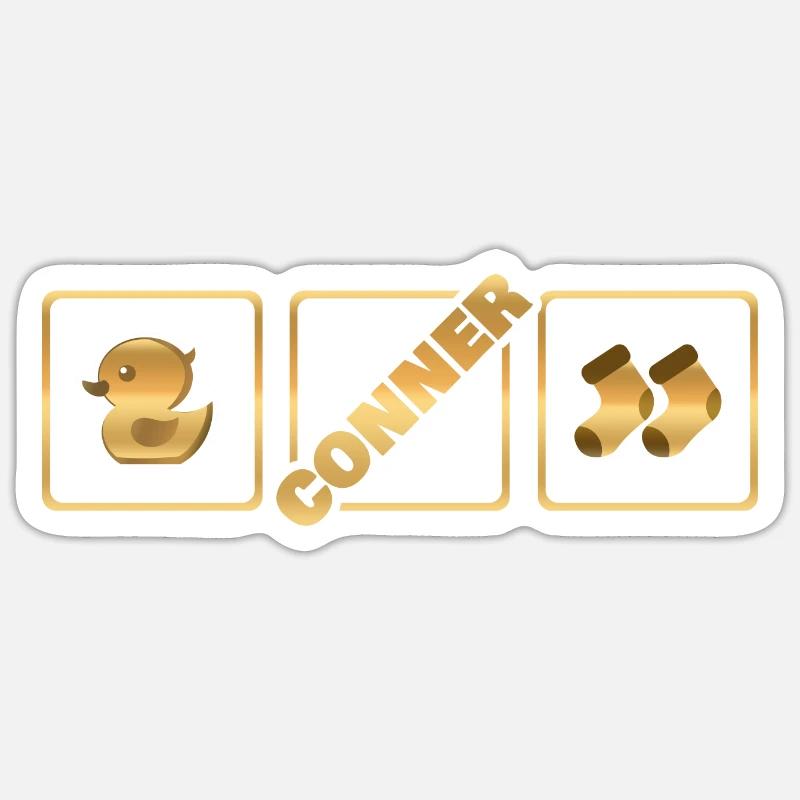 Conner - Sticker size S (10 x 10 cm) - white matte