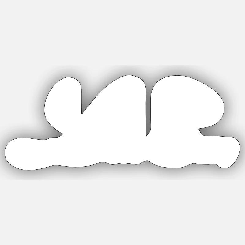 Lovestory (blanc) Sticker taille S (10 x 10 cm)