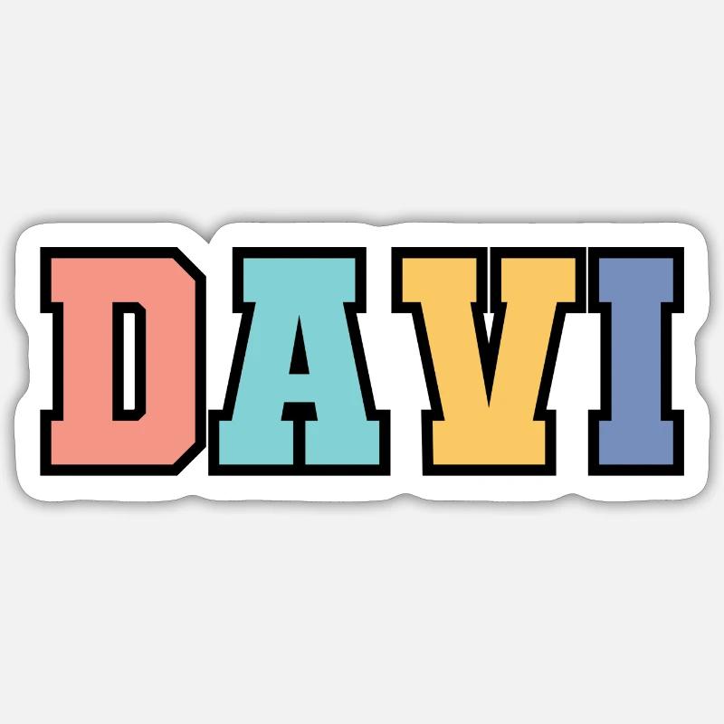 Name - Davi Sticker Größe S (10 x 10 cm)