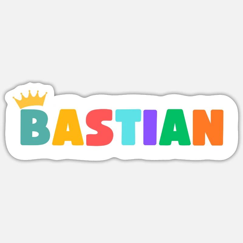 Bastian! Customizable - Sticker size S (10 x 10 cm) - white matte
