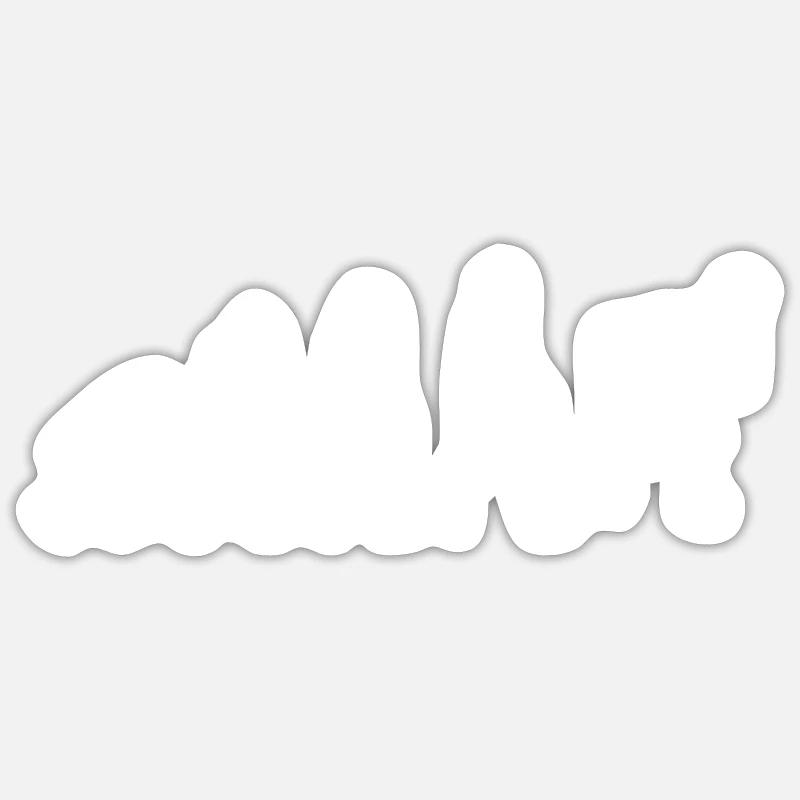 Rollschuhlaufen Rollschuhe Inline-Skates Evolution - Sticker Größe S (10 x 10 cm) - Mattweiß