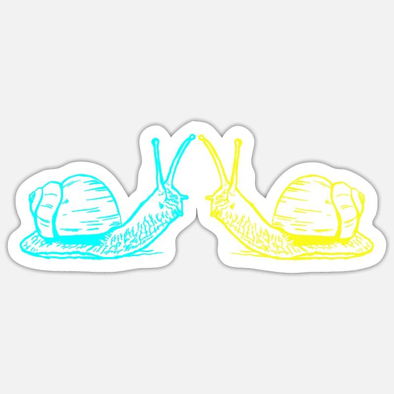 Snails Snail Shell Snail 80s 90s - Sticker size S (10 x 10 cm) - white matte
