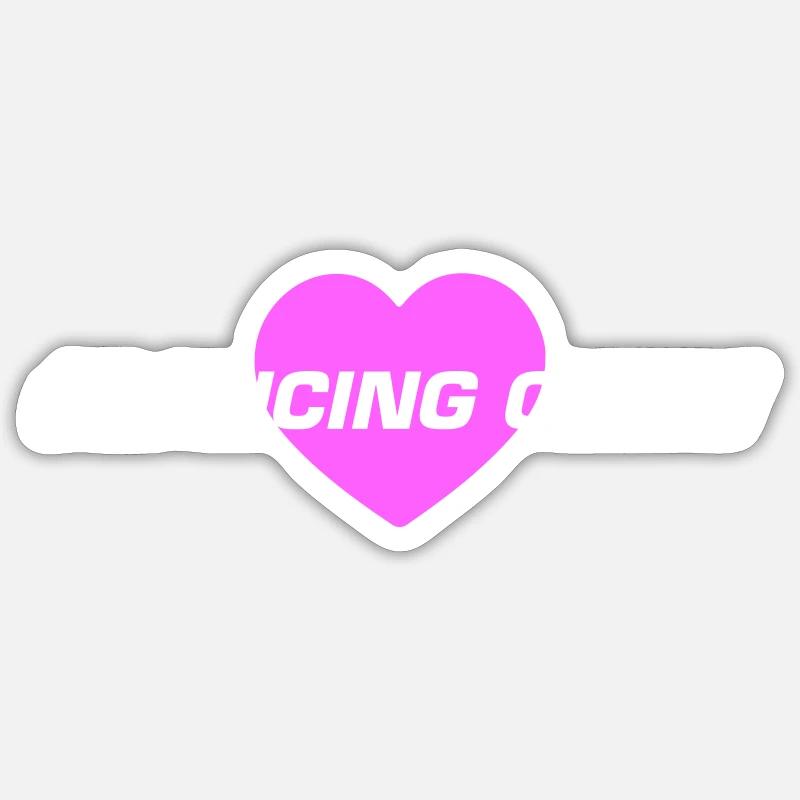 Dancing Crew Heart - Sticker size S (10 x 10 cm) - white matte