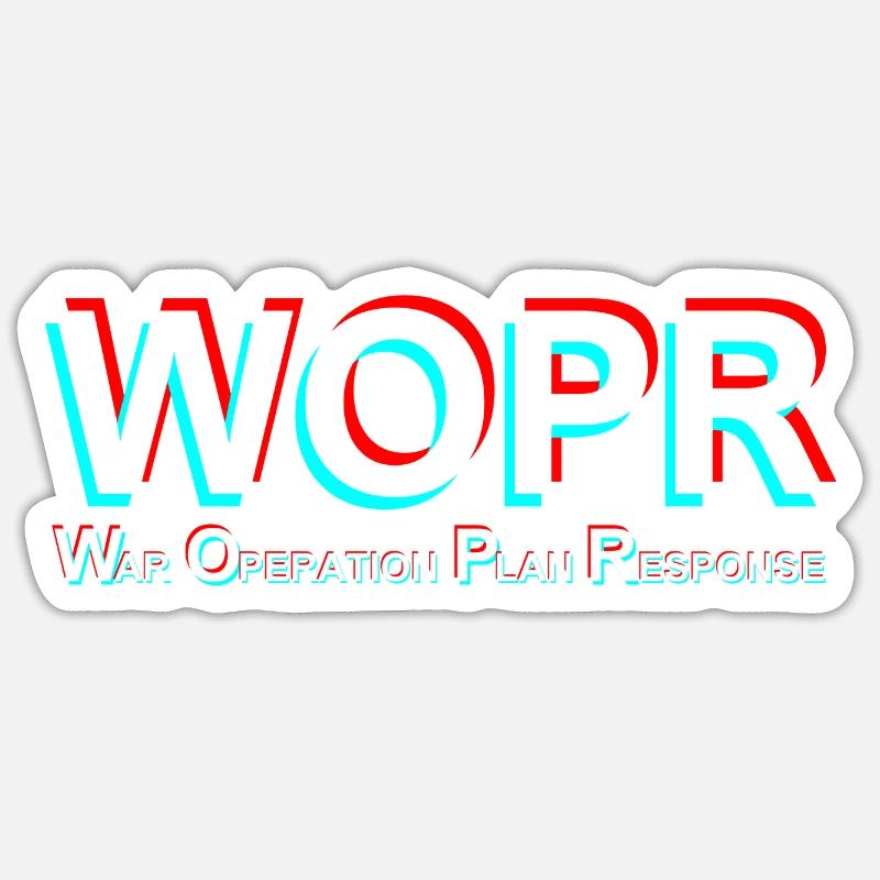 WOPR WarGames Inspired: Glitched Effect Design Sticker size S (10 x 10 cm)
