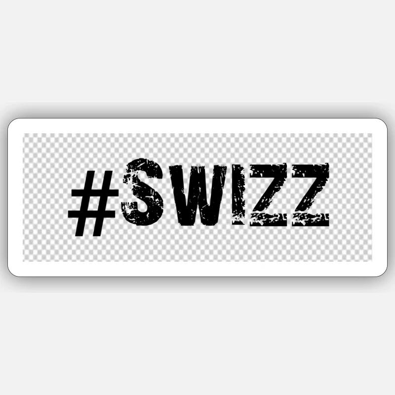 Swizz - Sticker Größe S (10 x 10 cm) - Mattweiß