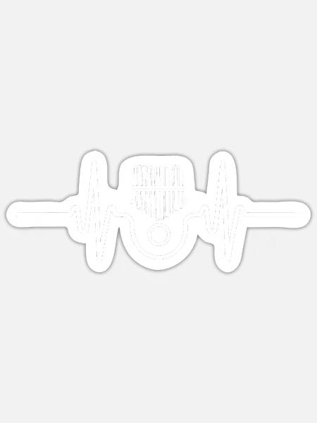 Idiophon Kalimba Geschenk - Sticker Größe S (10 x 10 cm) - Mattweiß