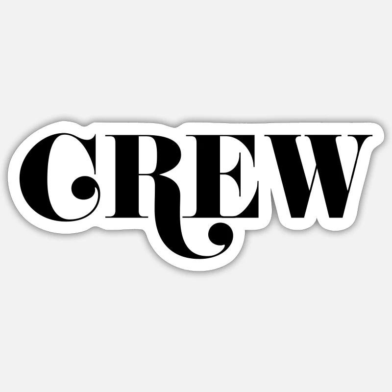 Crew - Sticker size S (10 x 10 cm) - white matte