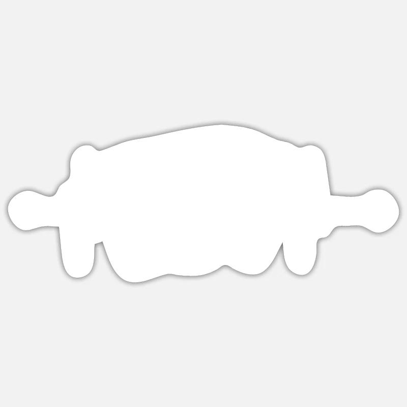 Akkordeon - Sticker Größe S (10 x 10 cm) - Mattweiß