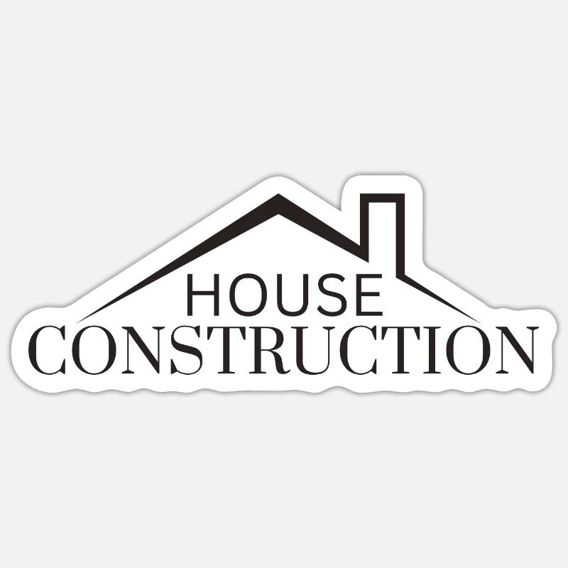 Construction de maison / Équipe Hausbau Sticker taille S (10 x 10 cm)