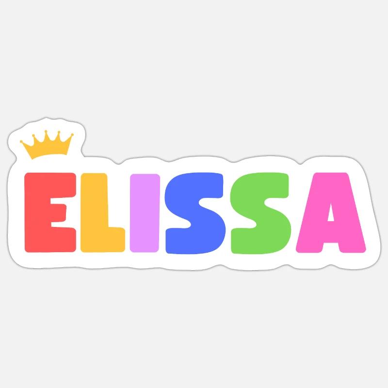Elissa! Customizable - Sticker size S (10 x 10 cm) - white matte