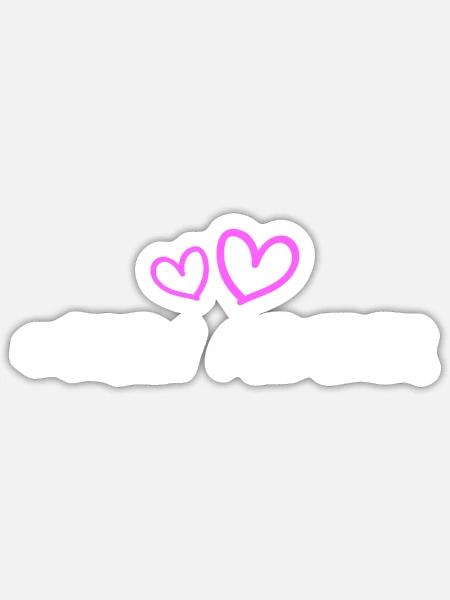 Crew Mitglied Herz Liebe - Sticker Größe S (10 x 10 cm) - Mattweiß