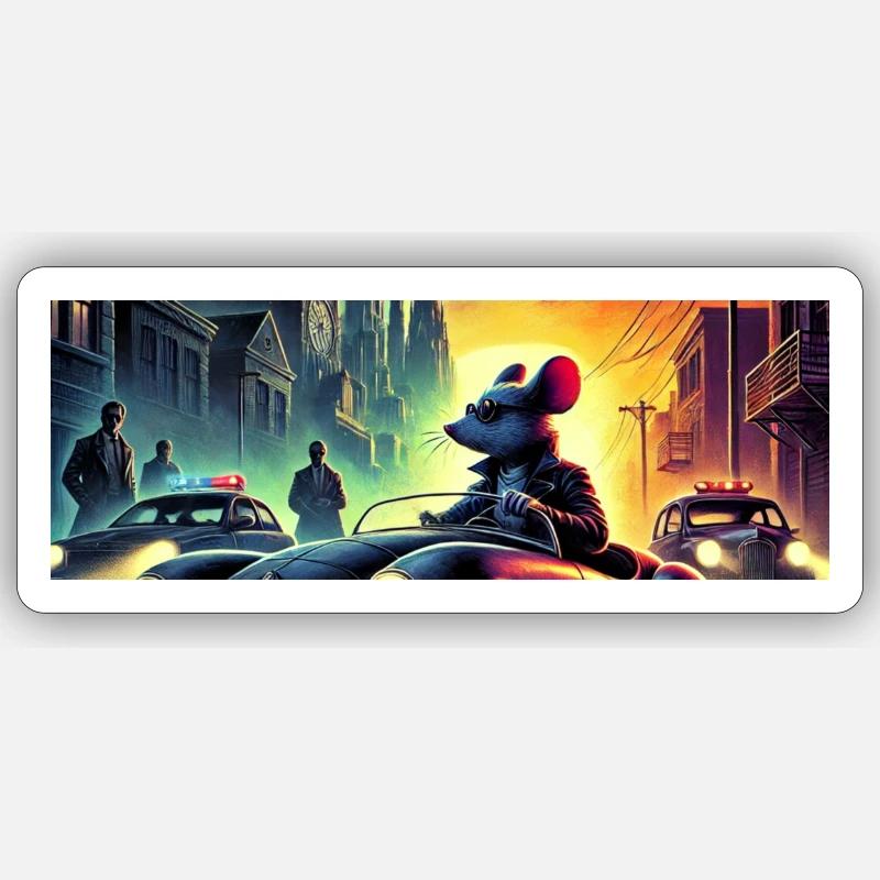 I, Rat - Sticker size S (10 x 10 cm) - white matte