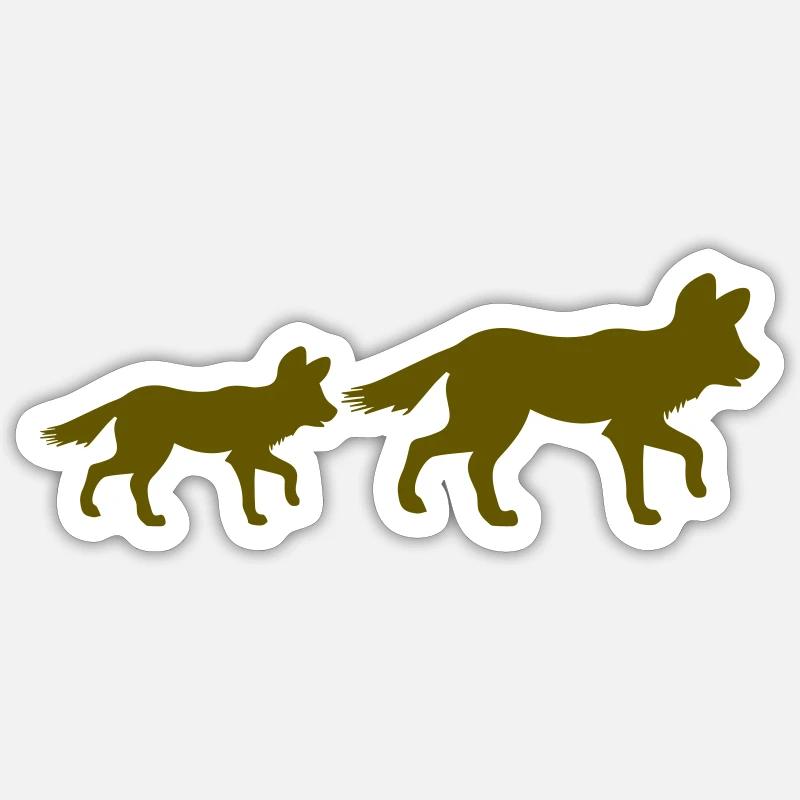 fuchs 2 Sticker Größe S (10 x 10 cm)