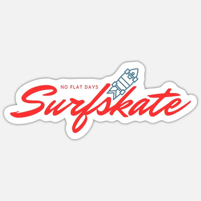 Surfskate Board - Sticker Größe S (10 x 10 cm) - Mattweiß