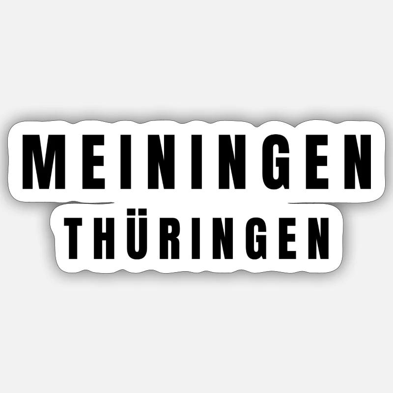Meiningen, Thuringia - Sticker size S (10 x 10 cm) - white matte