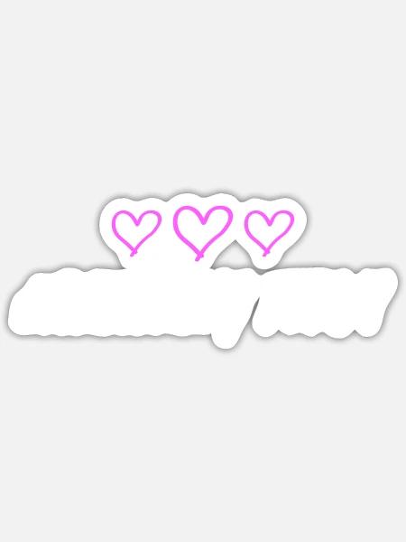 Running Team herzchen - Sticker Größe S (10 x 10 cm) - Mattweiß