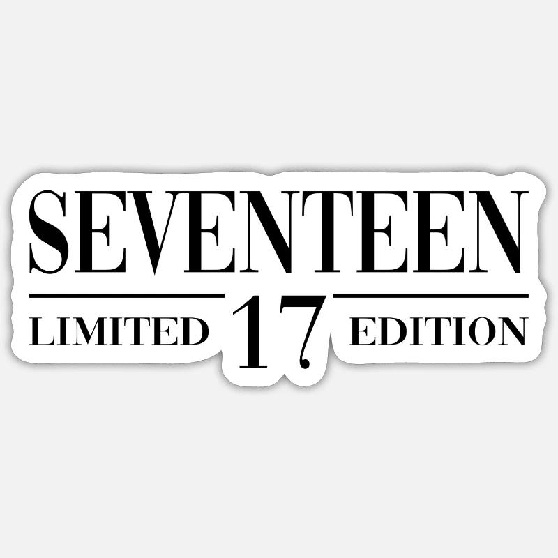 17. Geburtstag Geschenkidee Sticker Größe S (10 x 10 cm)