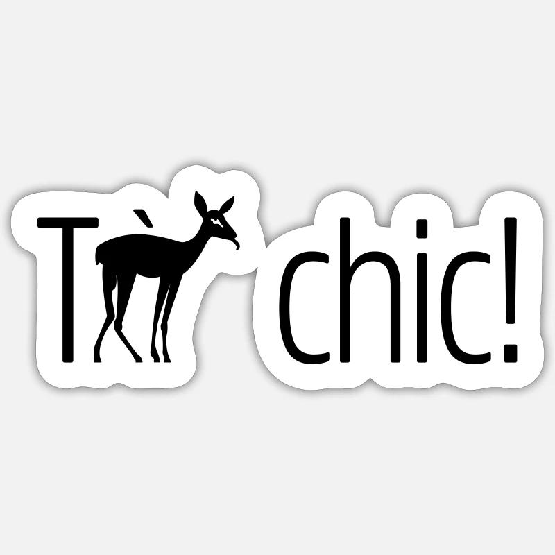 TREH chic très chic - Sticker Größe S (10 x 10 cm) - Mattweiß