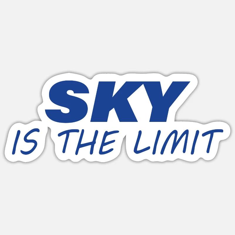 SKY IS THE LIMIT - Sticker size S (10 x 10 cm) - white matte