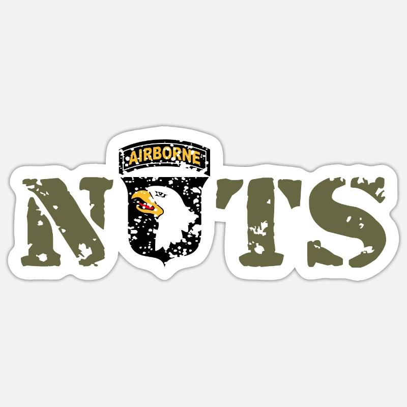 AVM Bastogne NUTS Battle Bulge Battered Bastards Sticker size S (10 x 10 cm)