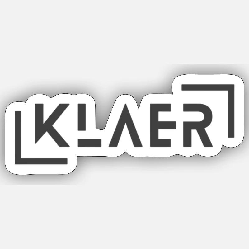 KLAER - Sticker size S (10 x 10 cm) - white matte