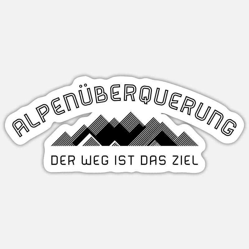 Alpenüberquerung E5 Sticker Größe S (10 x 10 cm)